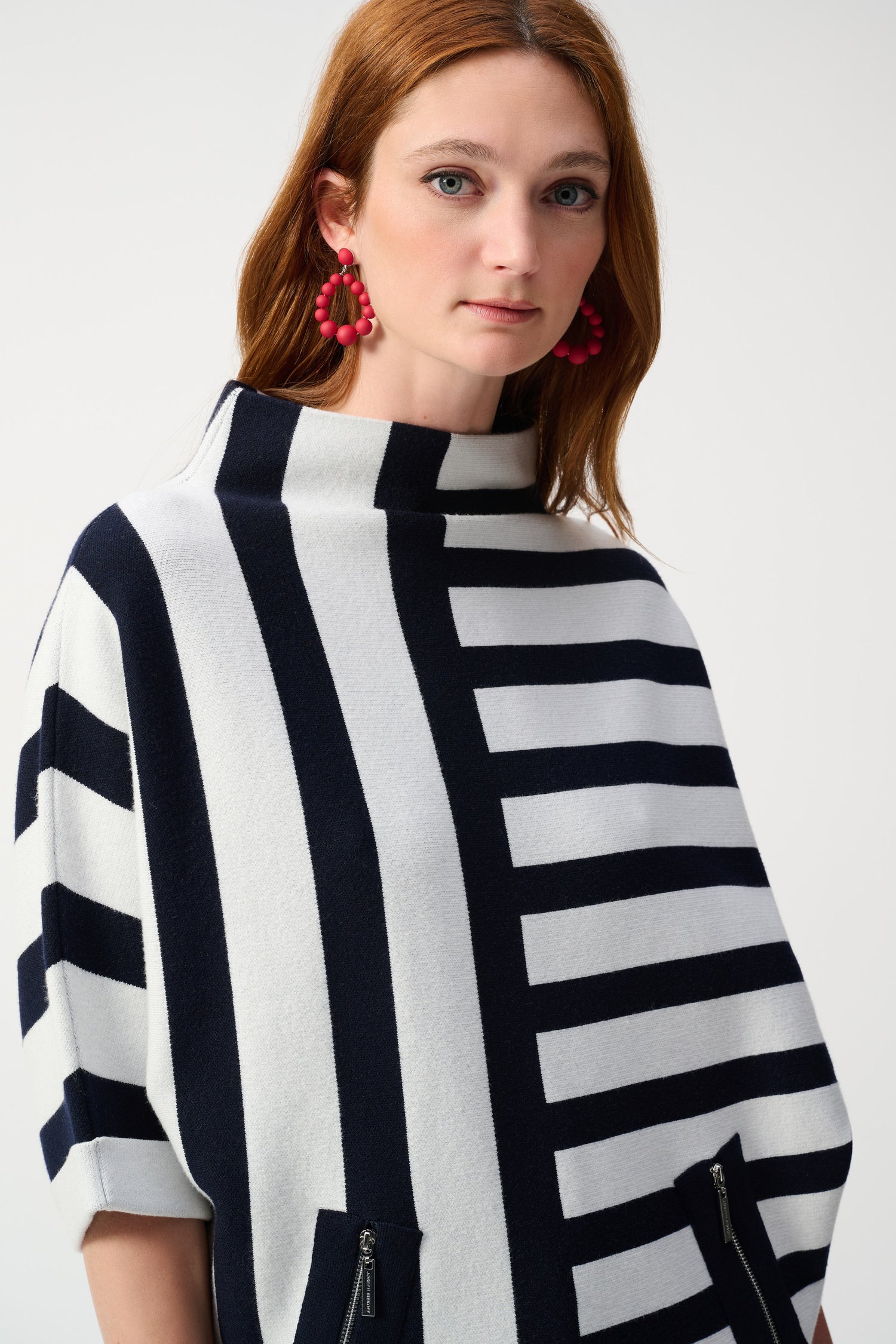 Jacquard Stripe Sweater Knit Pullover