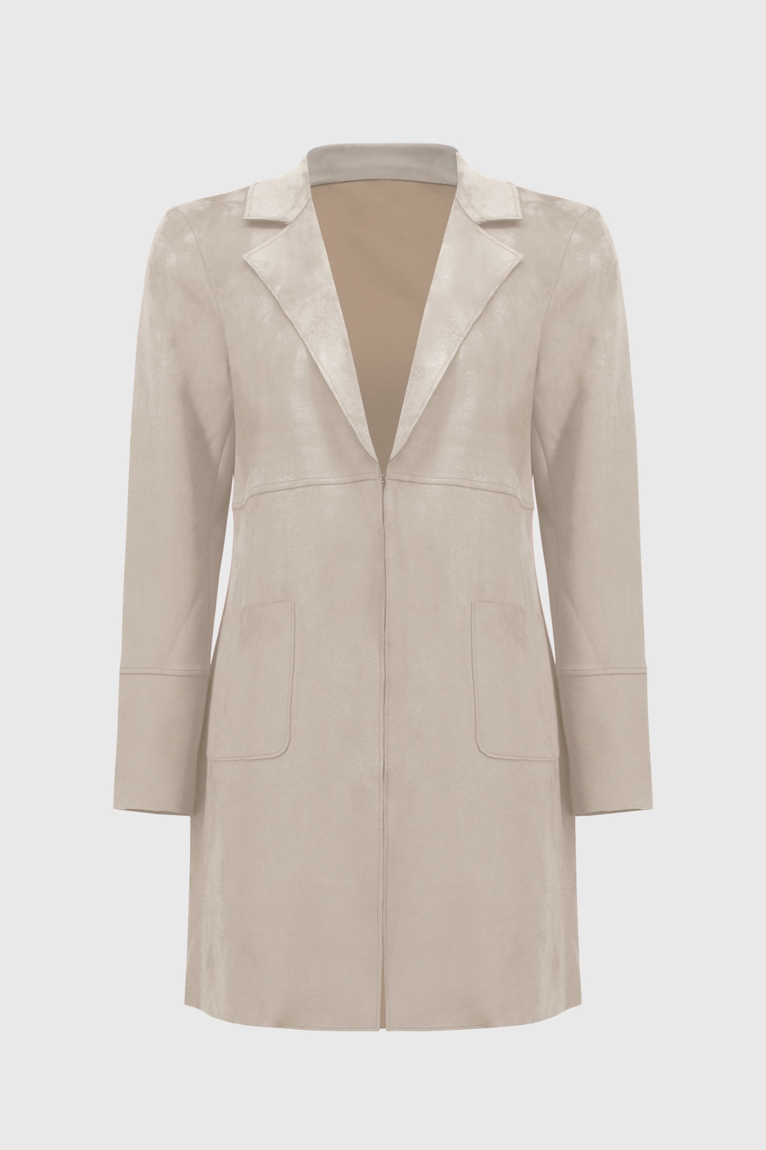 251941 Faux Suede Straight Jacket