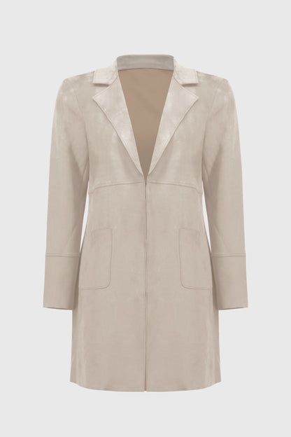 251941 Faux Suede Straight Jacket