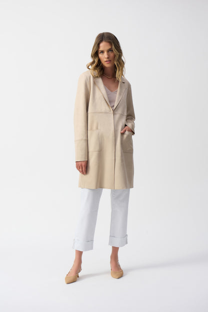 251941 Faux Suede Straight Jacket