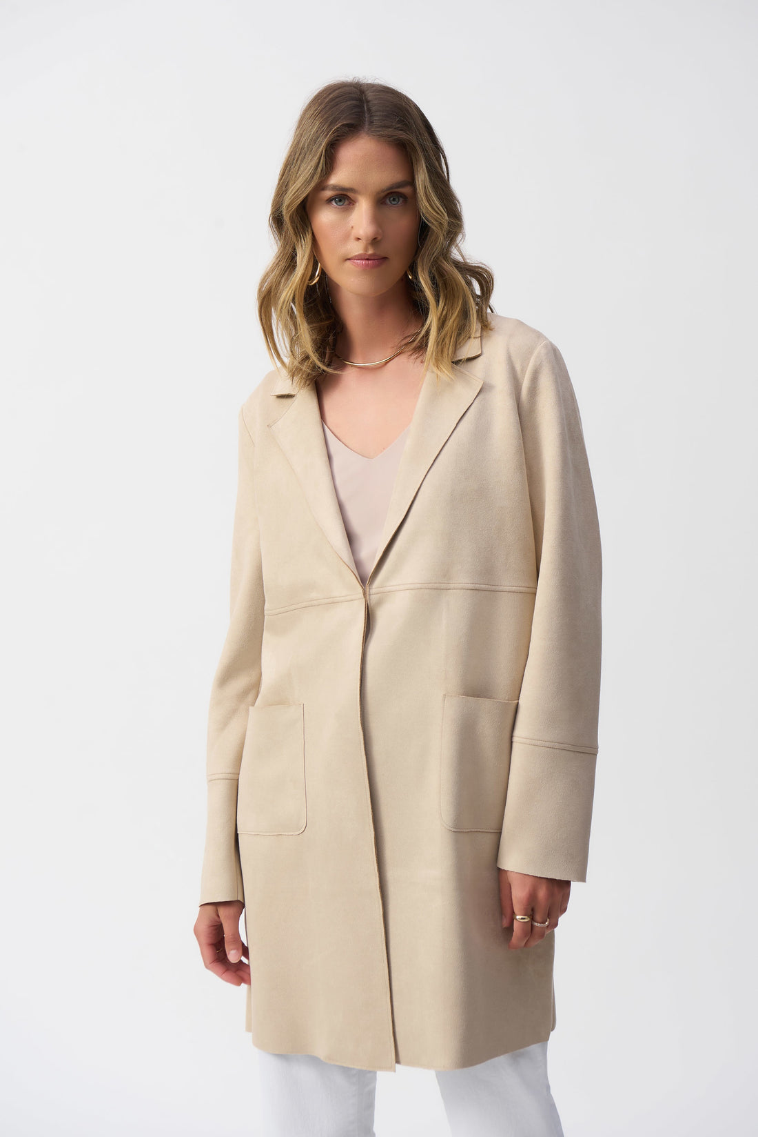 251941 Faux Suede Straight Jacket