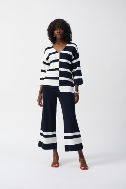 251945 - Placement Stripe Sweater Knit Culotte