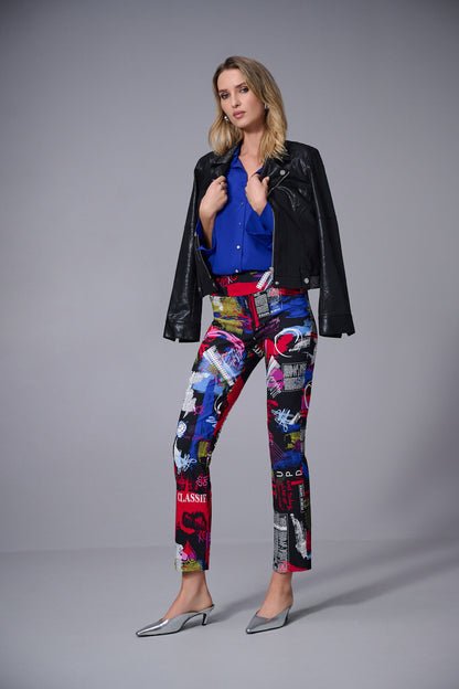253268 Millennium Print Straight Leg Pull-On Pants