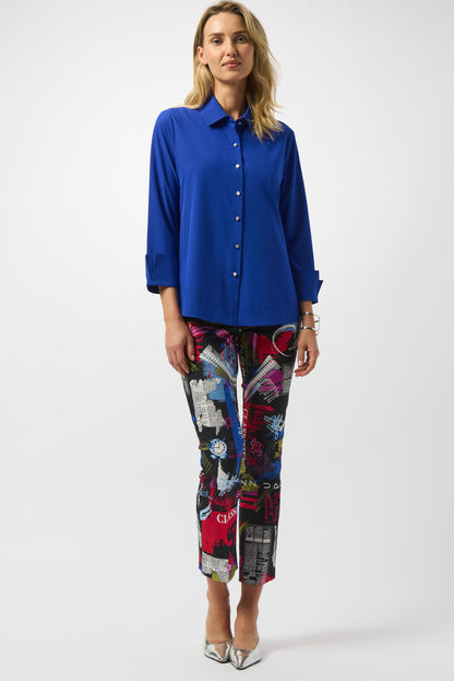 253268 Millennium Print Straight Leg Pull-On Pants