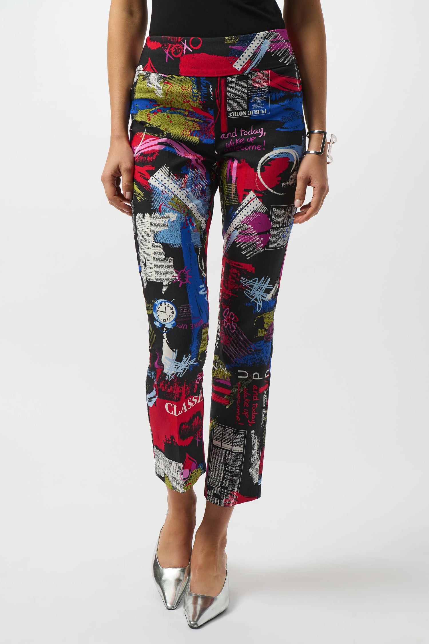 253268 Millennium Print Straight Leg Pull-On Pants