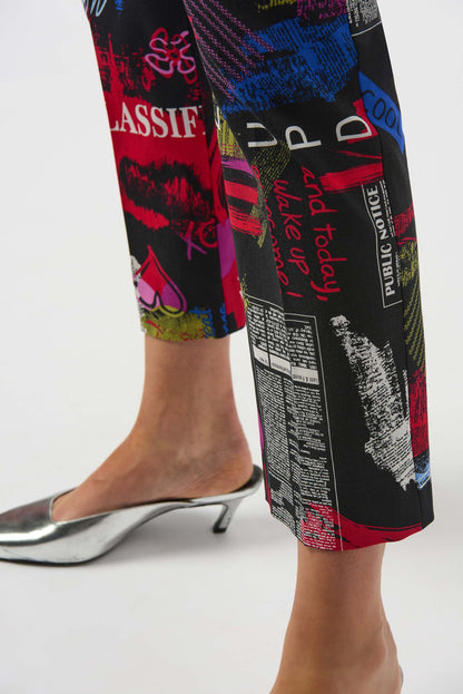 253268 Millennium Print Straight Leg Pull-On Pants