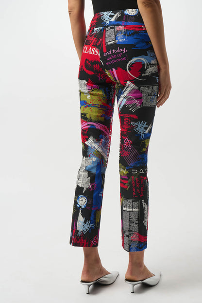253268 Millennium Print Straight Leg Pull-On Pants