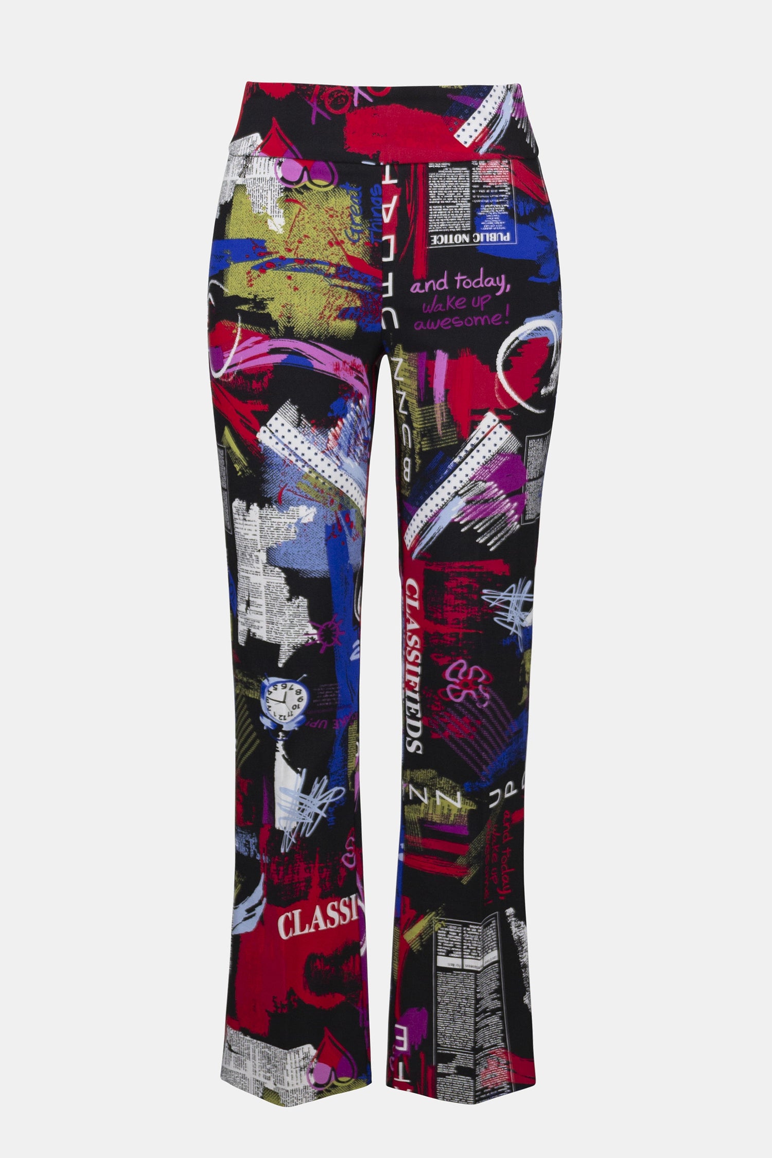 253268 Millennium Print Straight Leg Pull-On Pants