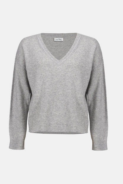253967 Wool Blend V-Neck Boxy Sweater
