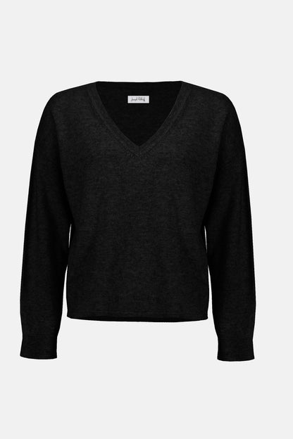 253967 Wool Blend V-Neck Boxy Sweater