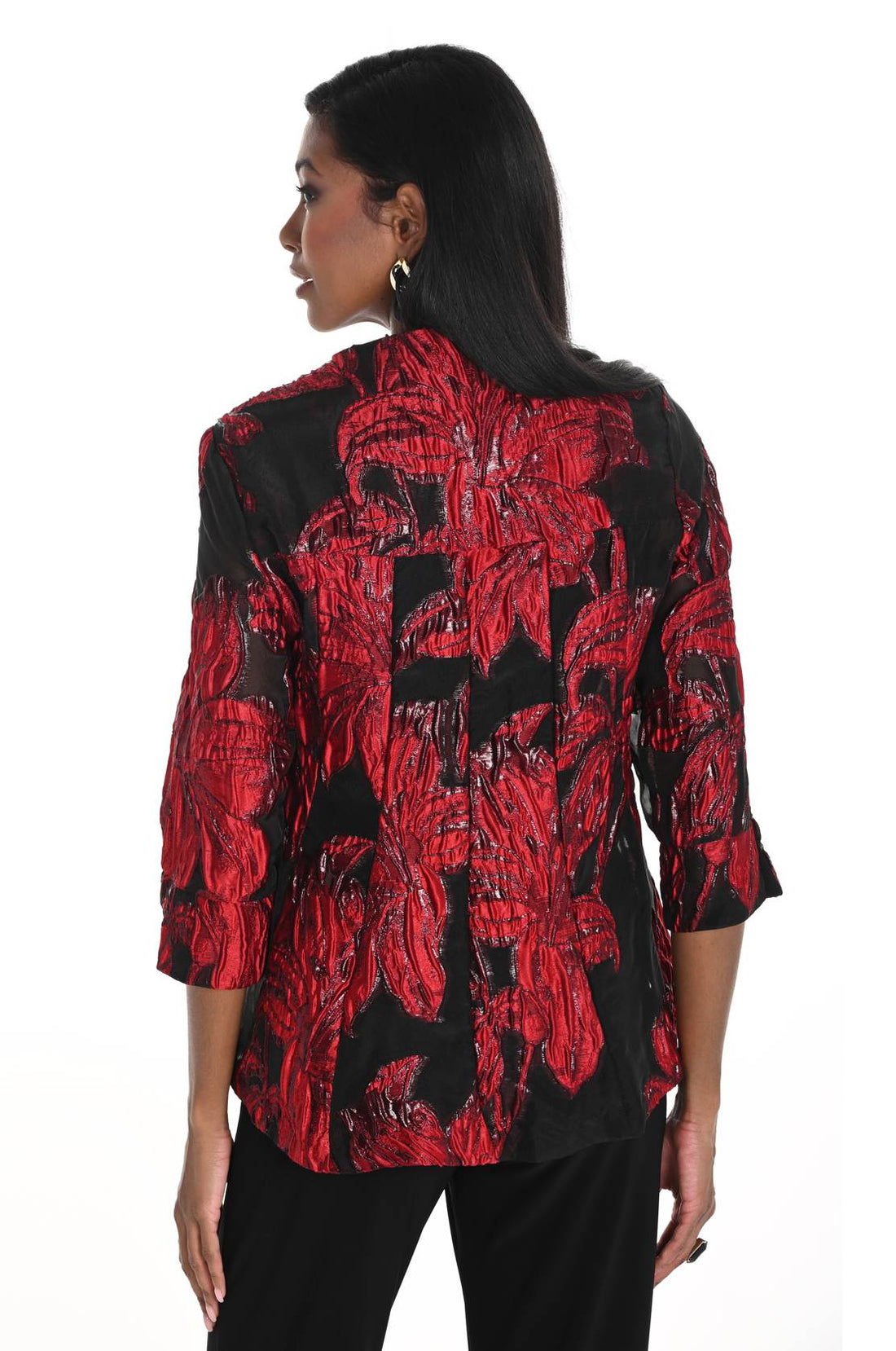 259157 3/4 Sleeve A-Line Jacket