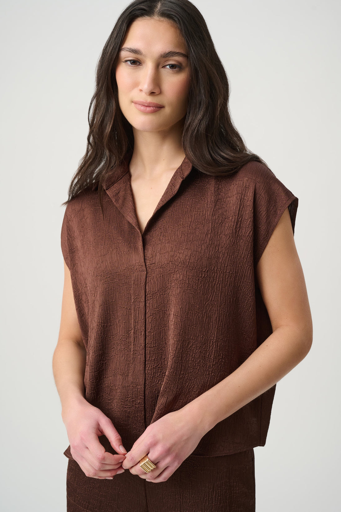 Crushed Satin Dolman Sleeve Top - Joseph Ribkoff