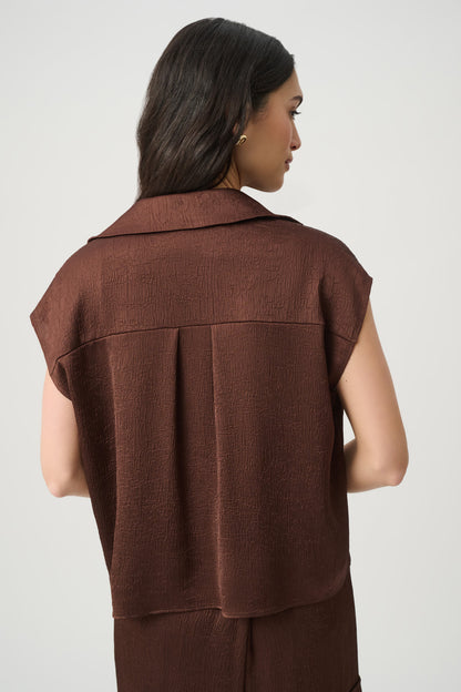 Crushed Satin Dolman Sleeve Top - Joseph Ribkoff
