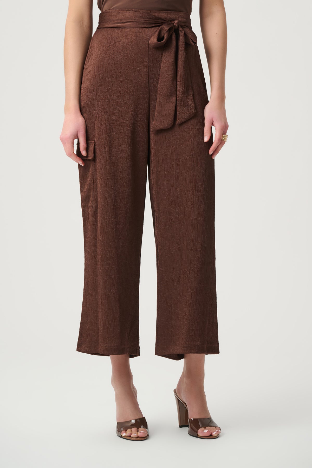Crushed Satin Culotte Pants