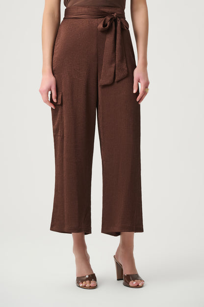 Crushed Satin Culotte Pants