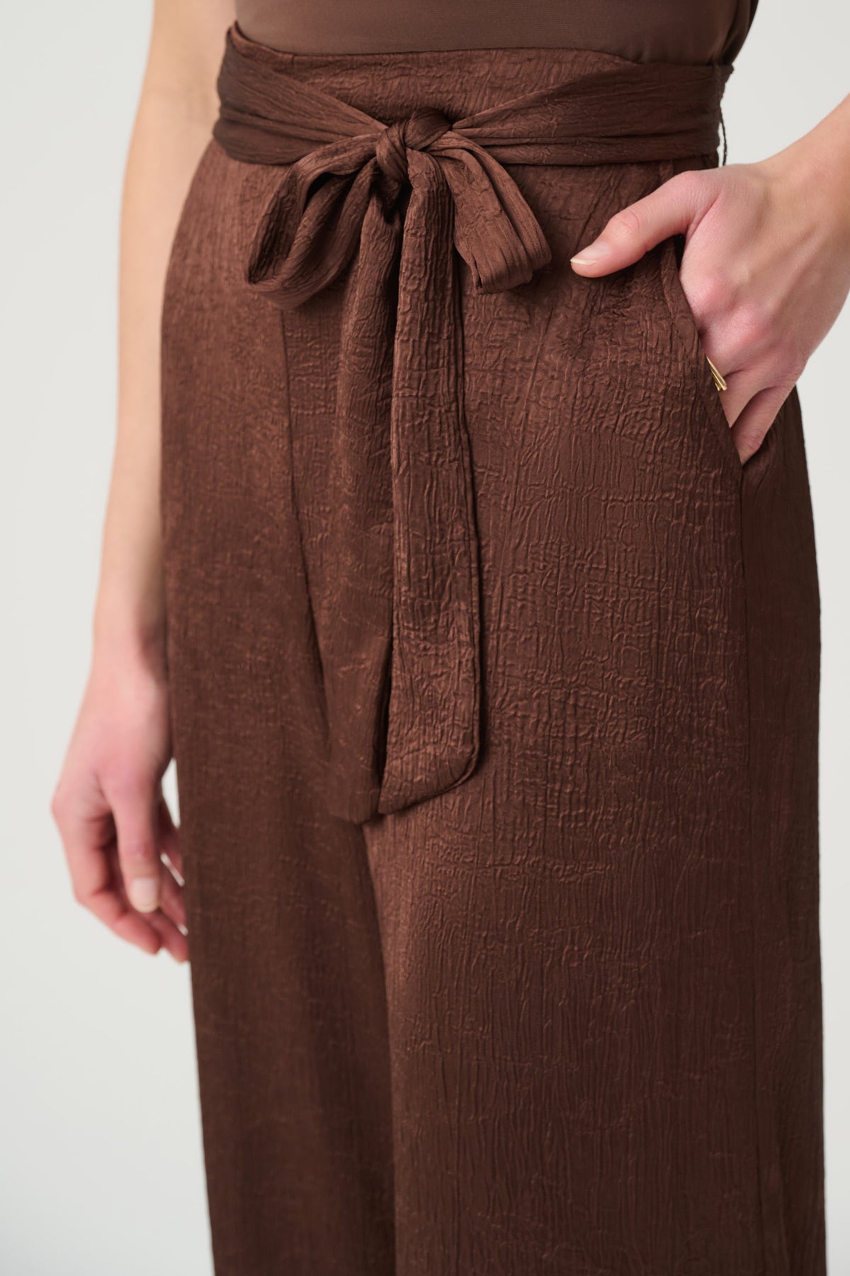 Crushed Satin Culotte Pants