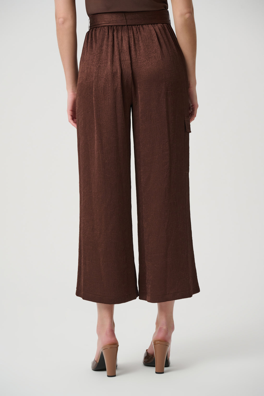 Crushed Satin Culotte Pants