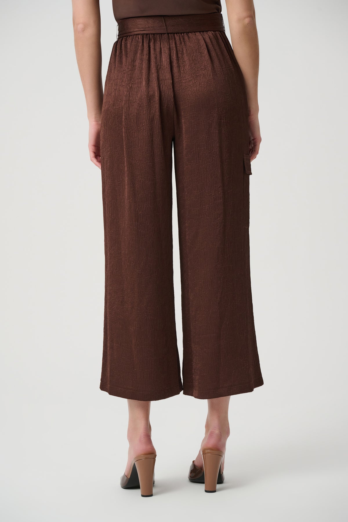 Crushed Satin Culotte Pants