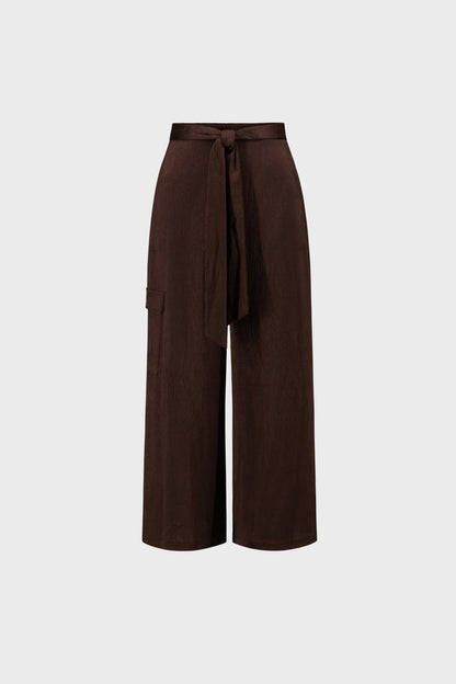 Crushed Satin Culotte Pants