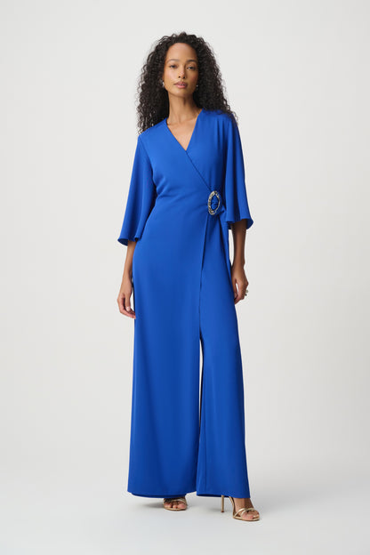 Wrap Front Wide-Leg Jumpsuit