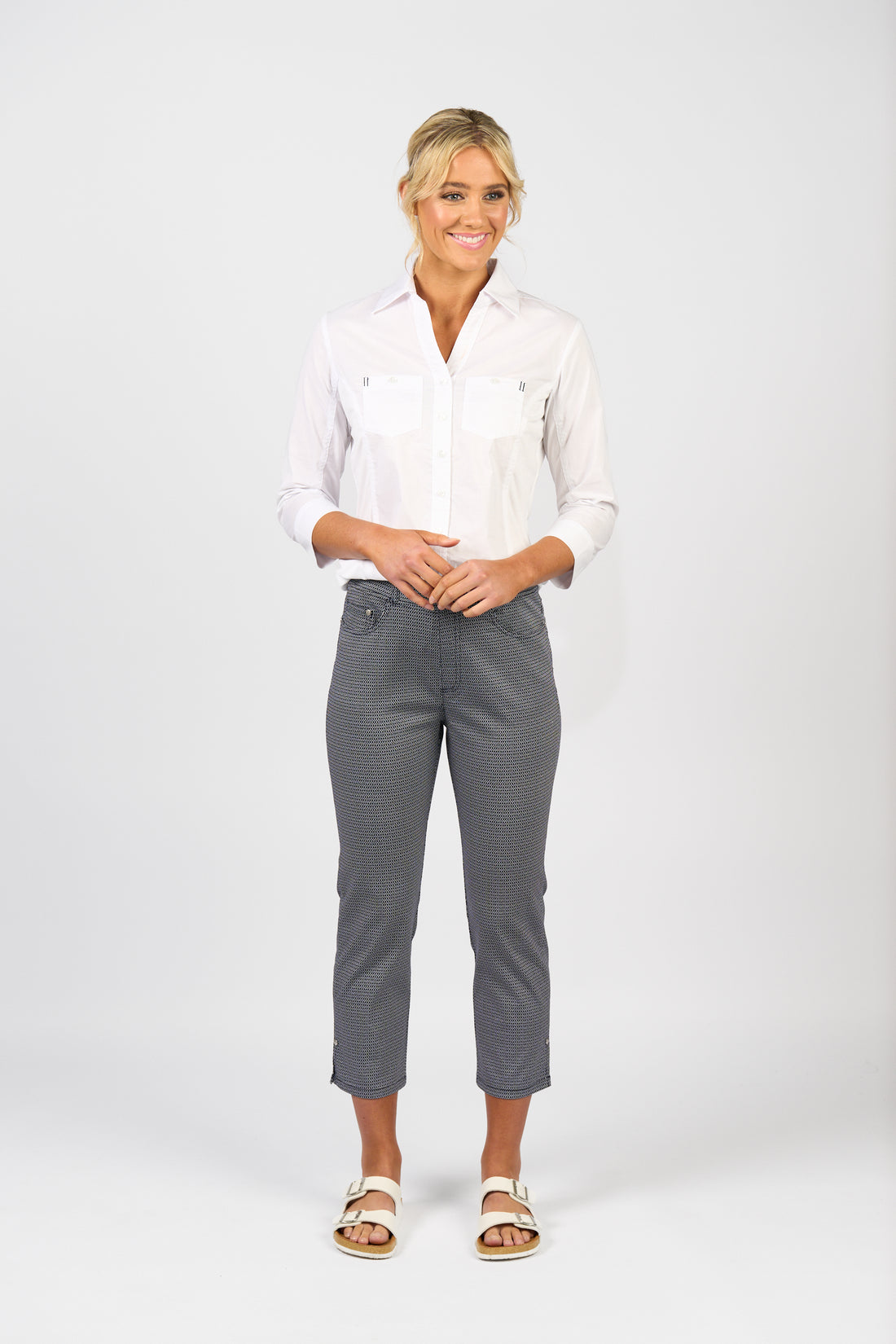 296 Slim Leg 7/8 Length Lightweight Pull On