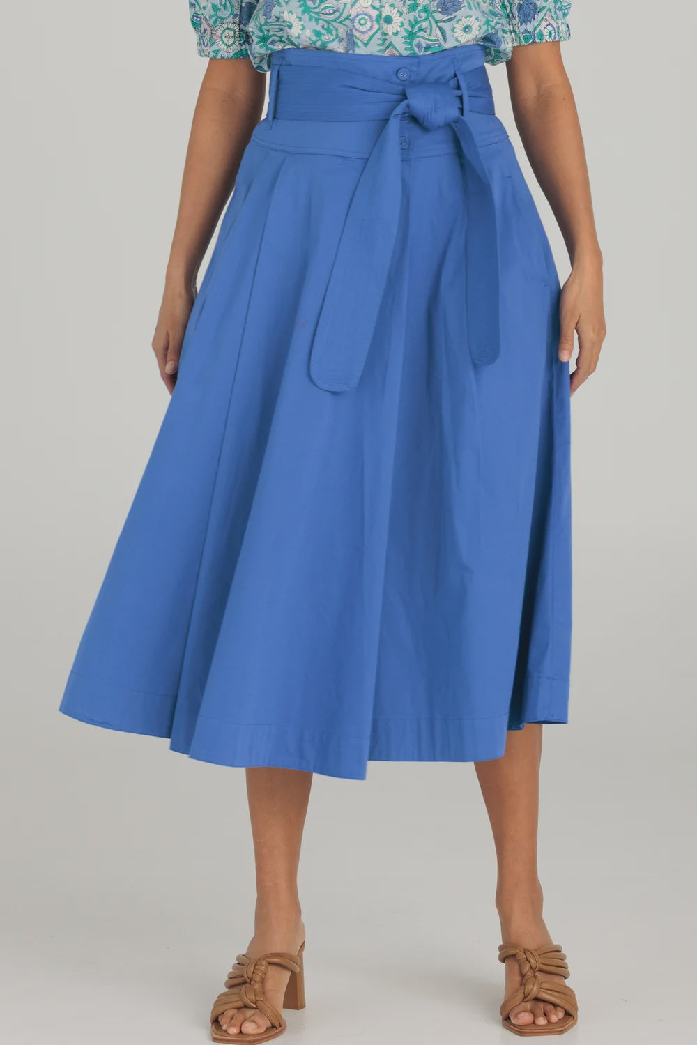 Rhodes Skirt Oxford Blue - Ella &amp; Sunday