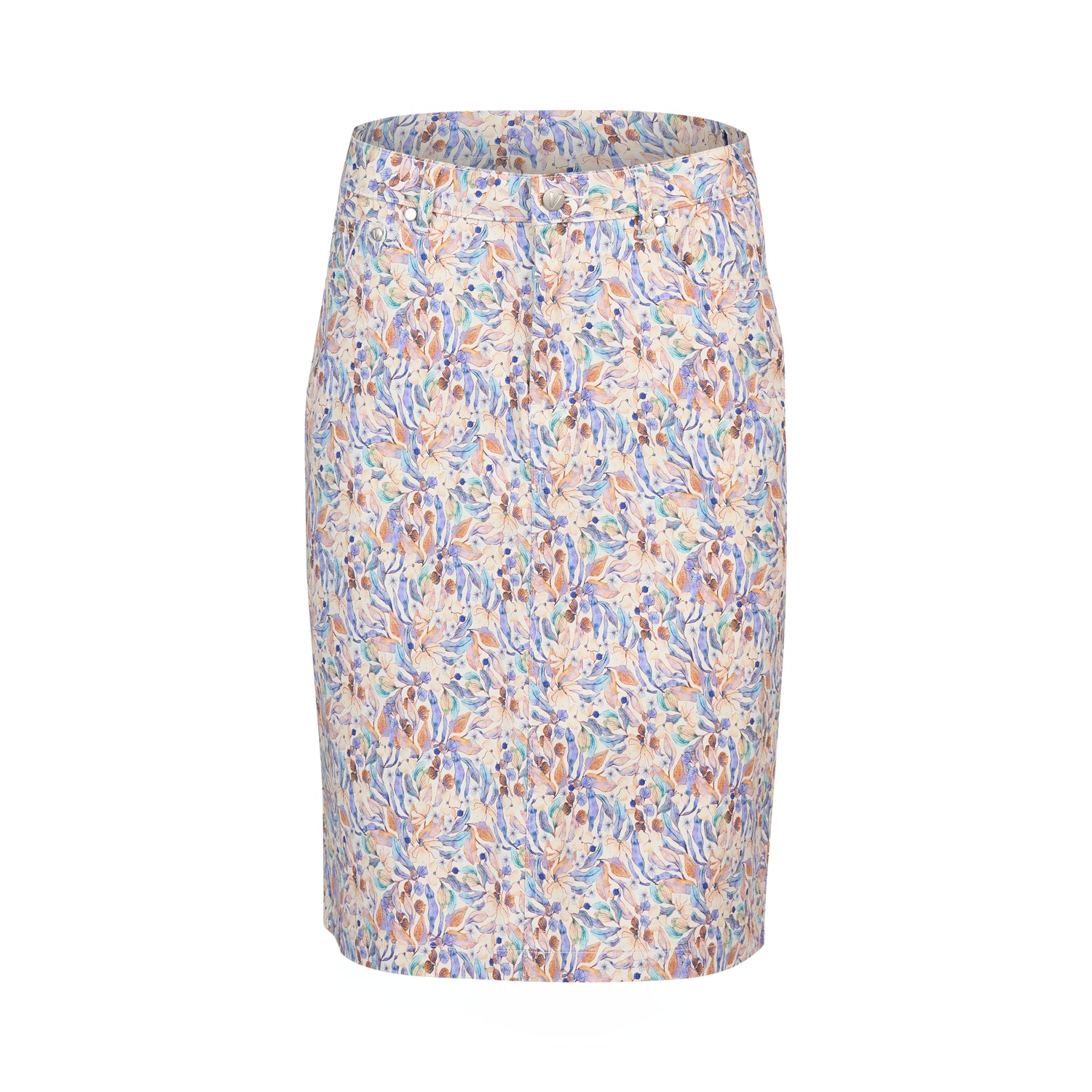 372AV Denim Skirt With Back Vent
