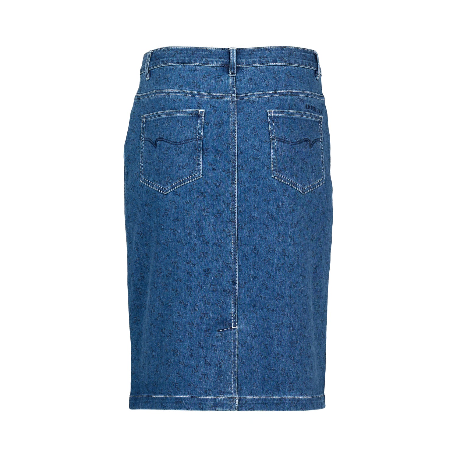 372AV Denim Skirt With Back Vent