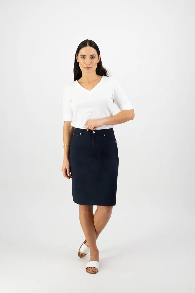 372AVP Poplin Skirt With Back Vent