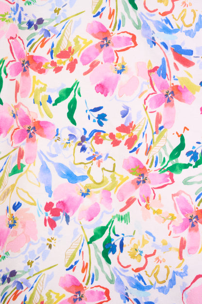 372AV Printed Lightweight Skirt with Centre Back Vent