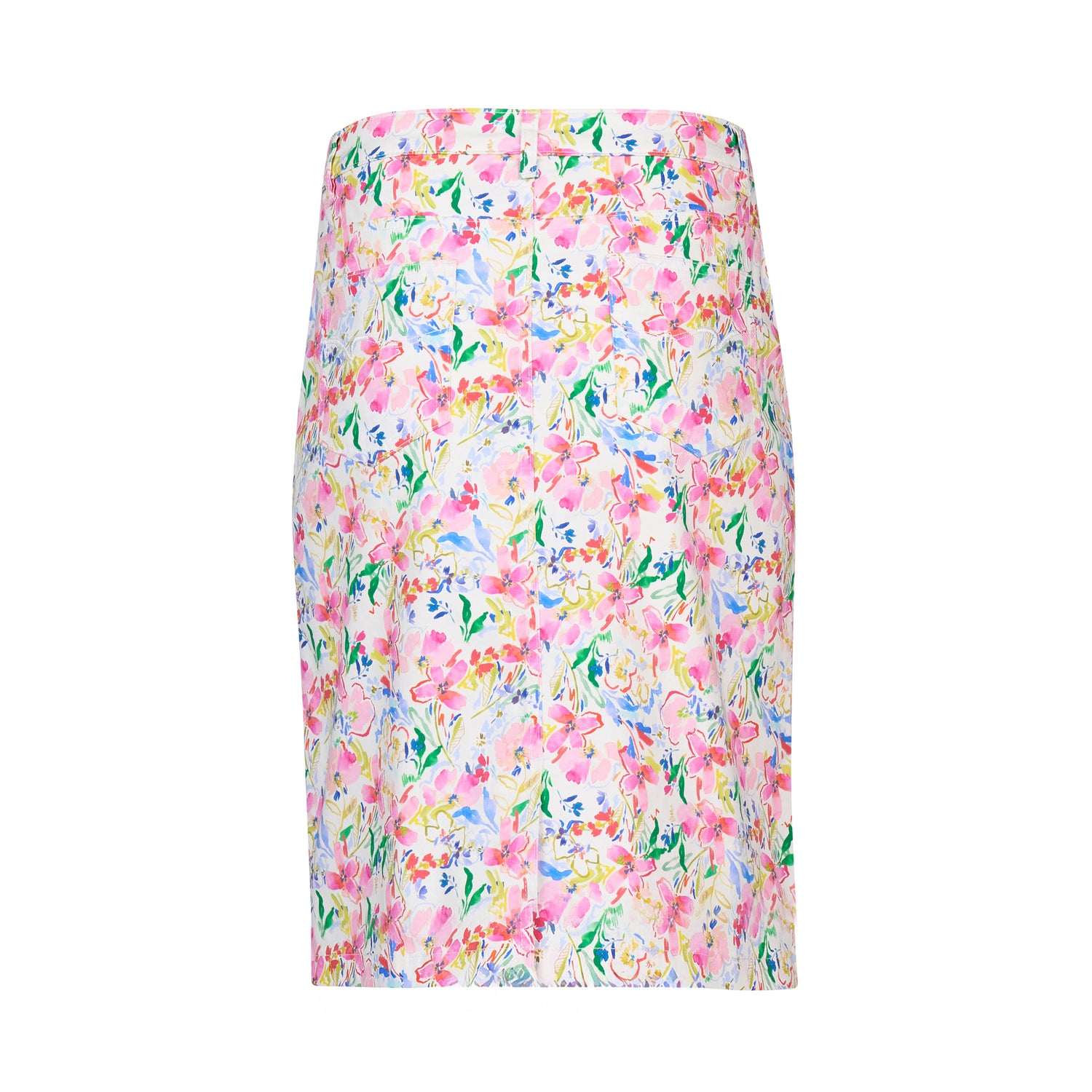 372AV Printed Lightweight Skirt with Centre Back Vent