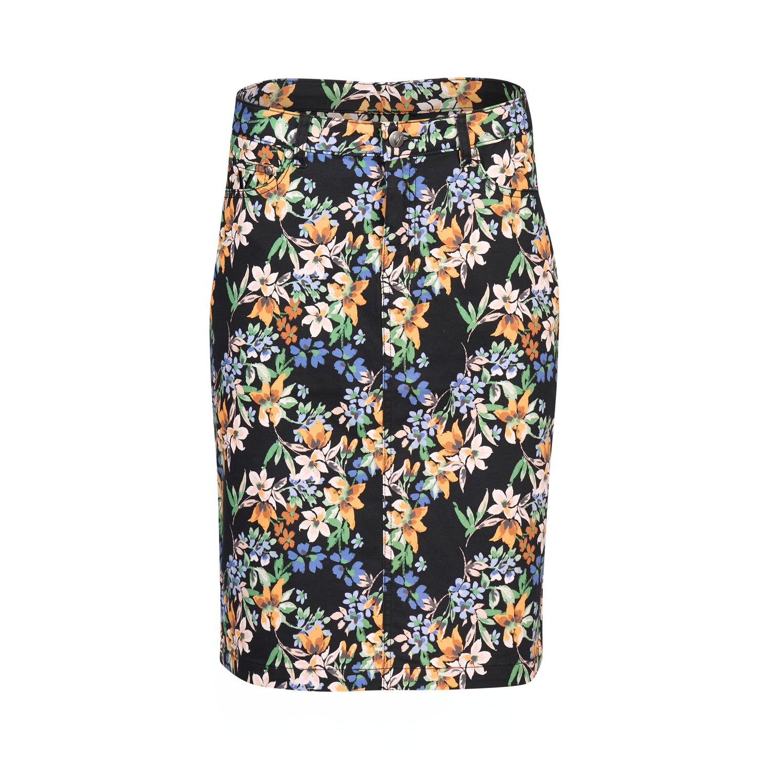 372AV Printed Lightweight Skirt with Centre Back Vent