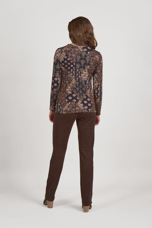 4310  Long Sleeve Round Neck Top