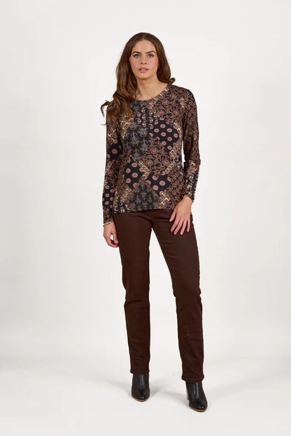 4310  Long Sleeve Round Neck Top