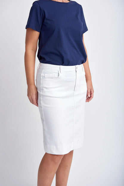5250 Knee Denim Lenght Skirt
