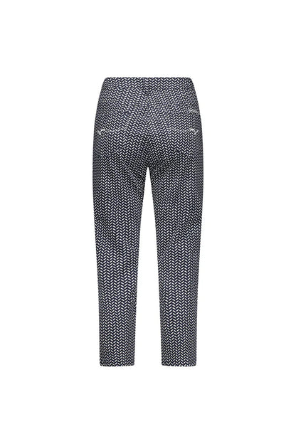 Vassalli Printed Slim Leg Pant 7/8 Lightweight Pull On