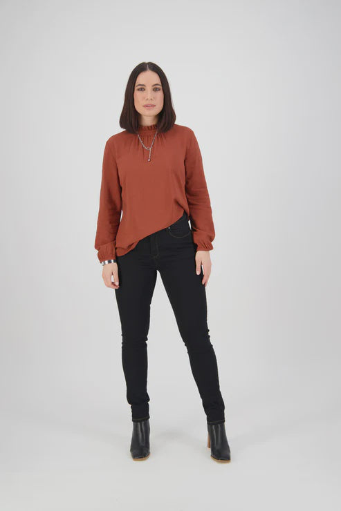 5535 - Black Denim Vassalli Skinny Leg Full Length Jeans