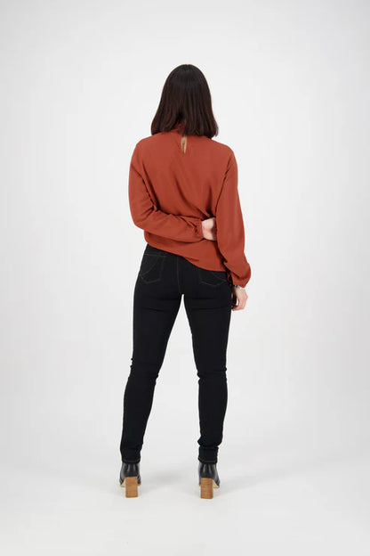 5535 - Black Denim Vassalli Skinny Leg Full Length Jeans