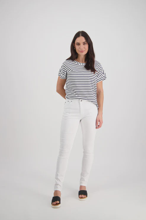 5535 White Denim - Skinny Leg Vassalli Jeans