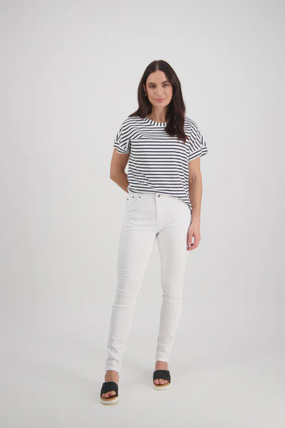 5535 White Denim - Skinny Leg Vassalli Jeans