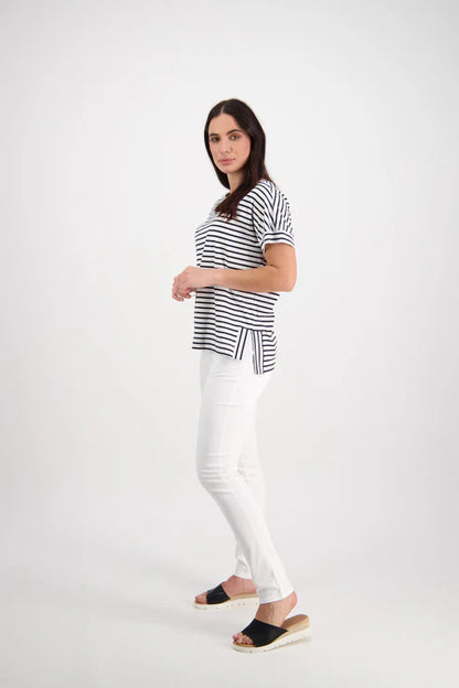 5535 White Denim - Skinny Leg Vassalli Jeans