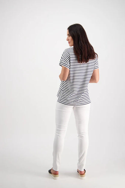 5535 White Denim - Skinny Leg Vassalli Jeans