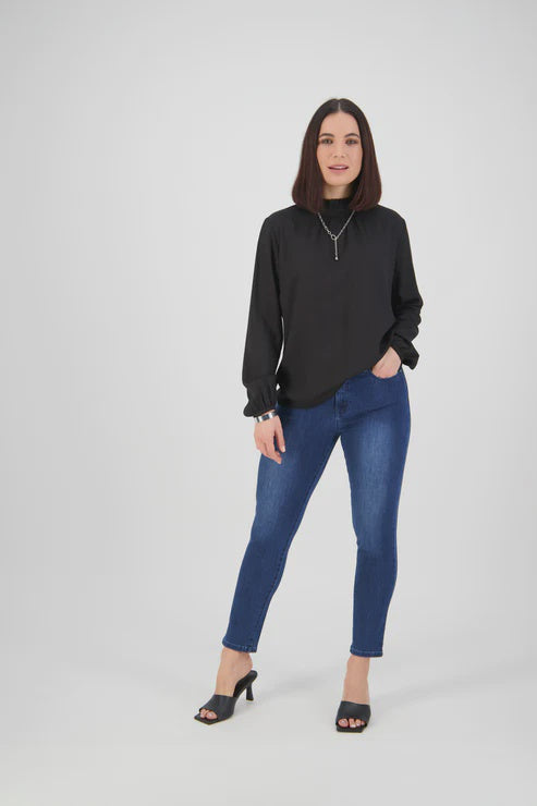 5744 Blue Denim - Skinny Leg Ankle Grazer