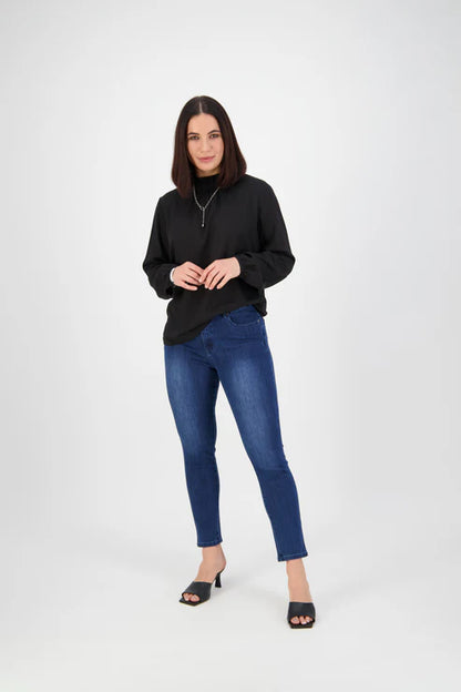5744 Blue Denim - Skinny Leg Ankle Grazer