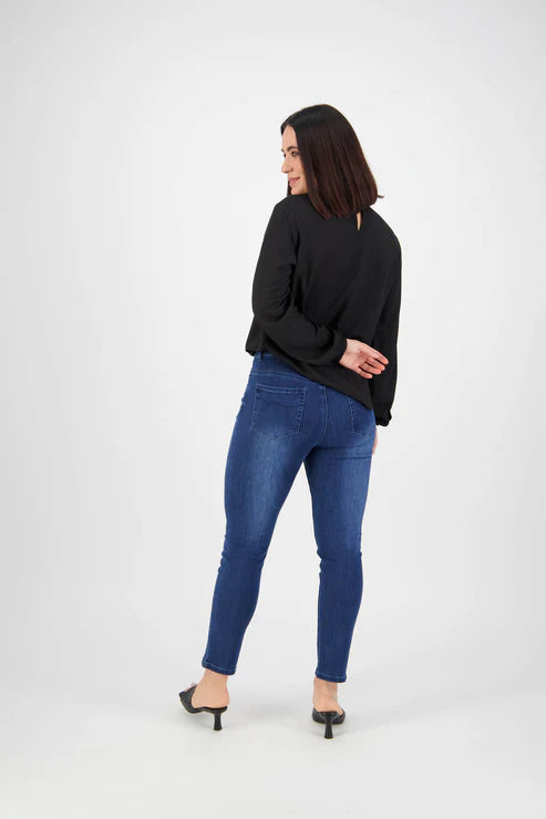 5744 Blue Denim - Skinny Leg Ankle Grazer