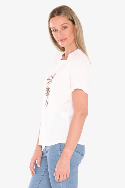 59612015A Beaded Palm Tee