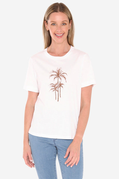 59612015A Beaded Palm Tee