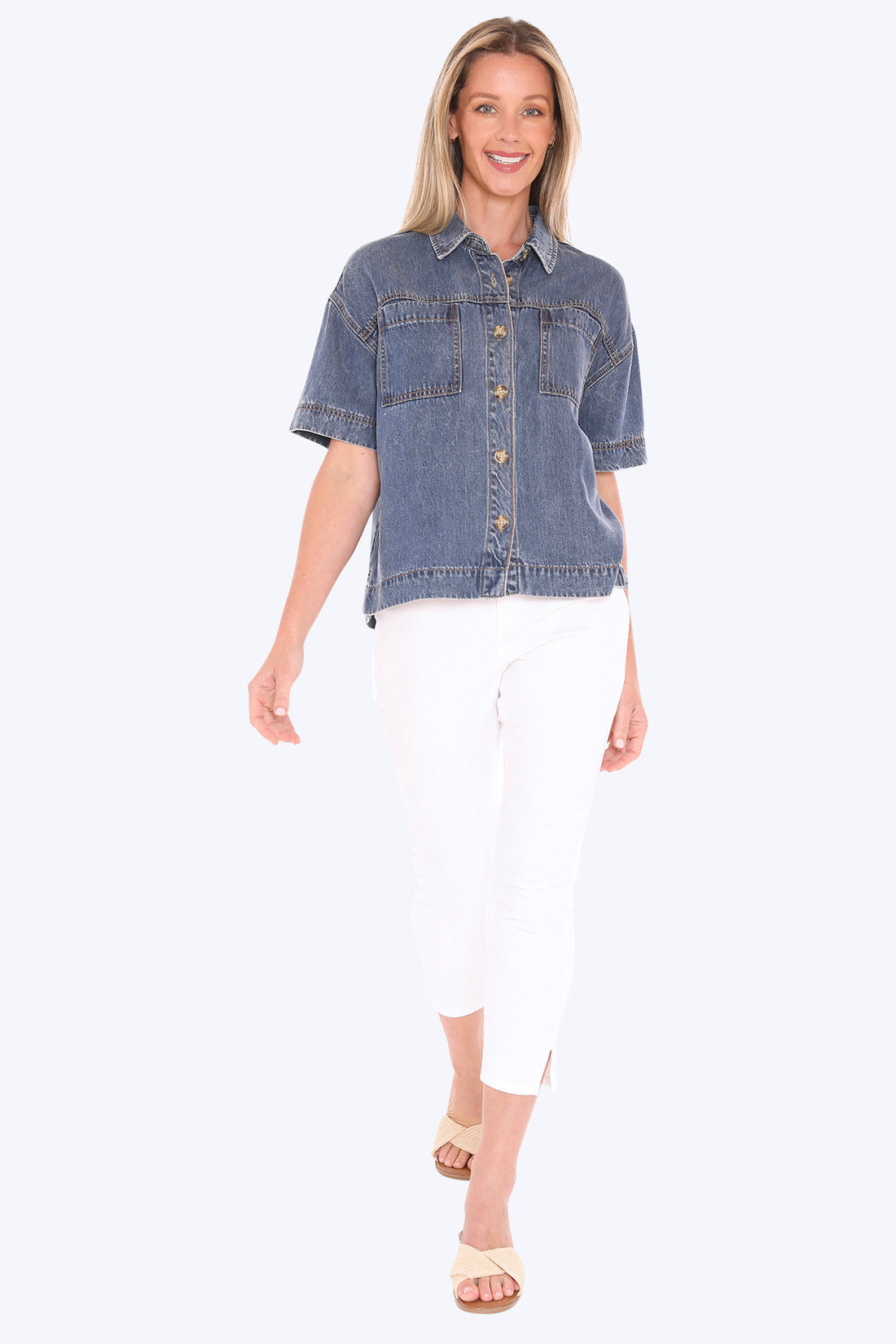 596J3125A  Soft Denim S/S Shirt