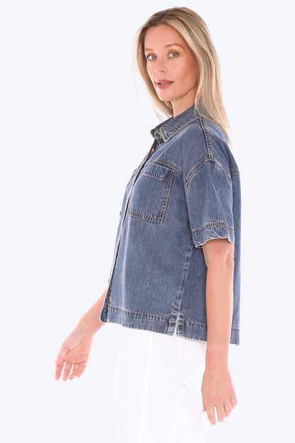596J3125A  Soft Denim S/S Shirt