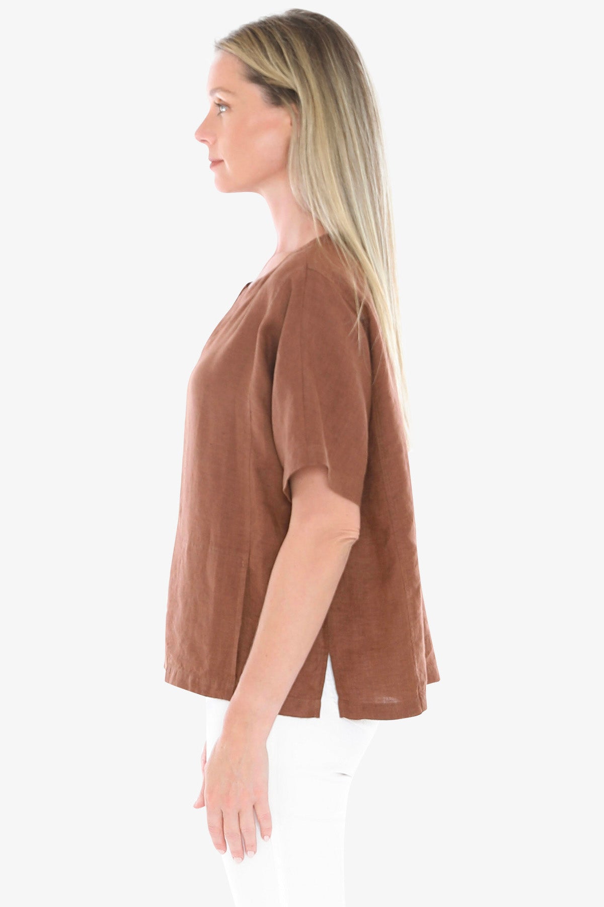 596J3160A 2 Pocket Linen Top